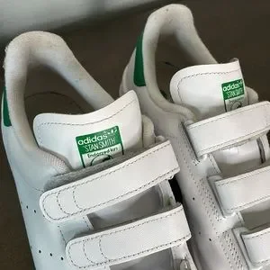 adidas Shoes Adidas Stan Smith White Green Velcro Sneakers Poshmark